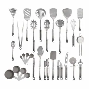 Juego de utensilios de cocina de acero inoxidable de estilo premium de 27 piezas, utensilios de cocina, fabricantes de utensilios de cocina