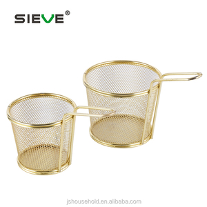 Food <strong>Table</strong> Serving Wire <strong>Basket</strong> Handheld Mini Fry <strong>Basket</strong> Silver Stainless Steel Fryer French <strong>Baskets</strong> - Product Image 4