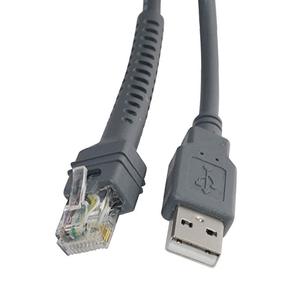 <span class=keywords><strong>Cable</strong></span> de Escáner USB 2.0 para Computadora, Conector de Transferencia de <span class=keywords><strong>Datos</strong></span> Trenzado, Escáner de Código de Barras, <span class=keywords><strong>Cable</strong></span> de Escáner <span class=keywords><strong>RJ45</strong></span> Gris - Product Image 1