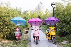 Pare-soleil <span class=keywords><strong>pliant</strong></span> pour moto, résistant au vent, pour scooter et vélo électrique, <span class=keywords><strong>parasol</strong></span>, à la pluie - Product Image 5