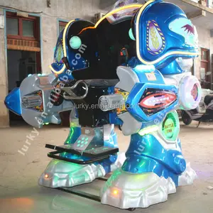 Battery operated electronic battle king robot iron man walking robot for amusement kids rides