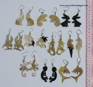 Pendientes colgantes étnicos hechos a mano con cuerno de Toro, diseño Animal de moda para fiestas, accesorio de moda al por mayor - Product Image 2