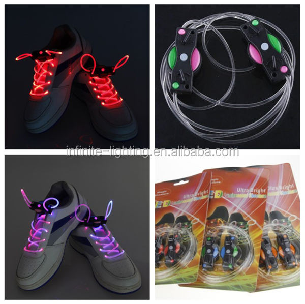 Novelty Product Lot Fiber Optic LED Shoe Laces Infinite Lighting