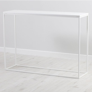 Living Room Industrial <strong>White</strong> Metal Frame Modern Cocktail <strong>Table</strong> Console <strong>Table</strong> <strong>TV</strong> Stand - Product Image 1