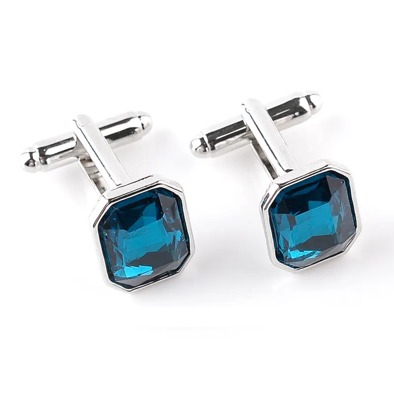 High Quality Square Crystal Elegant French Shirt Cufflinks For Men