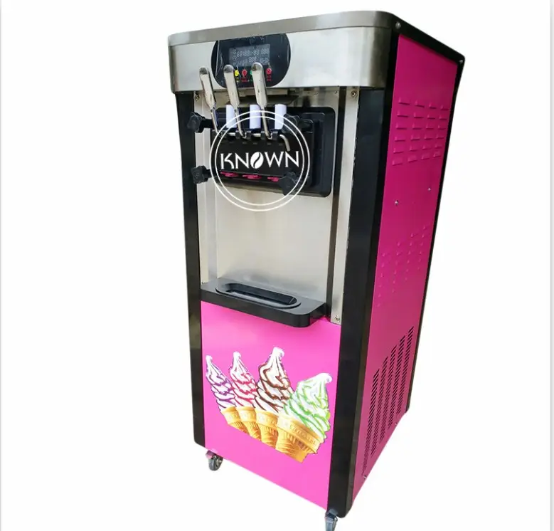 2024 25L 전기 소프트 아이스크림 만들기 기계 바닥형 소프트 아이스크림 메이커 과일 맛 젤라토 기계