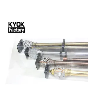 Fangksno — <span class=keywords><strong>tringle</strong></span> <span class=keywords><strong>à</strong></span> <span class=keywords><strong>rideau</strong></span> <span class=keywords><strong>pivotante</strong></span> faite en laiton, barre de <span class=keywords><strong>rideau</strong></span> extensible pour salon D910 - Product Image 1