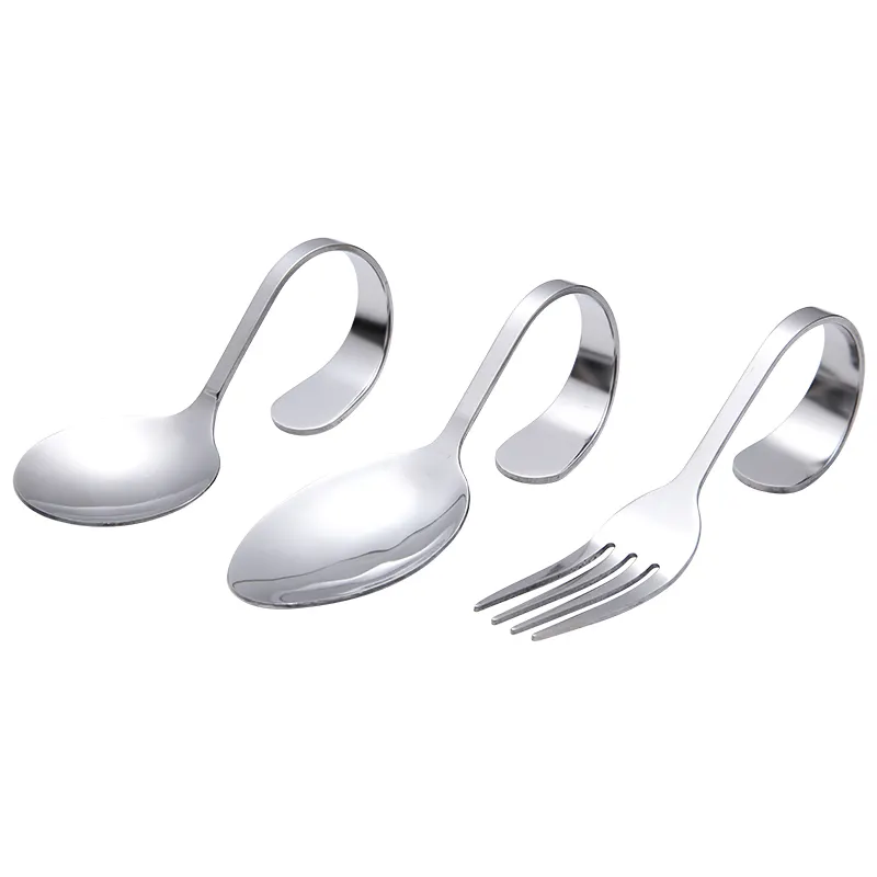 Sendok garpu makanan laut Stainless Steel Modern 304 Set sendok garpu ramah lingkungan tersedia dan kotak untuk peralatan makan Hotel Hadiah