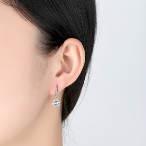 KL02 Trendy 925 Sterling <strong>Silver</strong> Drop <strong>Earring</strong> Fashion Cubic Zirconia <strong>Dangle</strong> Drop <strong>Earrings</strong> for Woman Daily Wear Accessories - Product Image 2