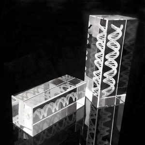 Danh dự của pha lê tùy chỉnh DNA 3D khắc laser pha lê 3D khối pha lê laser cho quà tặng lưu niệm - Product Image 6