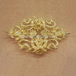 大きなラインストーン合金付きバルク金メッキブローチ女性用ウェディングパーティー用,子供用ギフト - Product Image 3