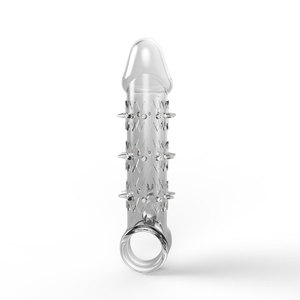 Penis hülle mit Spike Adult Sexspielzeug Penis vergrößerung Transparente wieder verwendbare Dildo hülle für Paare Sexspielzeug für Männer - Product Image 2