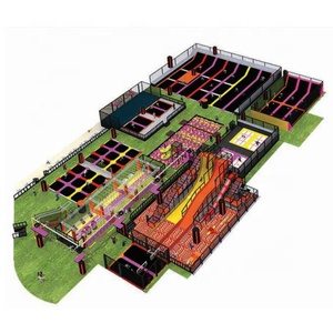 Cheer Divertimenti Commerciale Attrezzature Parco Trampolino Coperta con Ninja Warrior Corso - Product Image 1