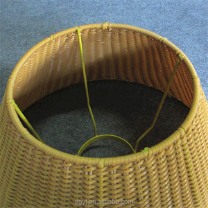 <span class=keywords><strong>Paralume</strong></span> Artigianale in Vimini di Bambù <span class=keywords><strong>Giallo</strong></span> per Lampada da Tavolo in Stile Antico per Casa o Ristorante - Product Image 4
