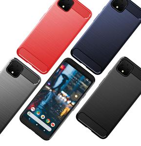 Carbon <strong>Fiber</strong> Shockproof Soft TPU Back Cover Phone Case for <strong>Google</strong> Pixel 4 Xl - Product Image 2