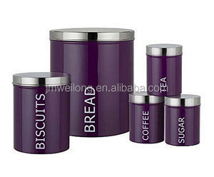 Recipiente <span class=keywords><strong>de</strong></span> Cocina <span class=keywords><strong>con</strong></span> Tapa <span class=keywords><strong>de</strong></span> Bambú para <span class=keywords><strong>Pan</strong></span>, Café, Té, Azúcar, Bote <span class=keywords><strong>de</strong></span> Metal - Product Image 4