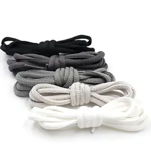 कस्टम रंग अंडाकार पुष्ट Shoelaces स्नीकर के लिए आधा दौर जूता लेस