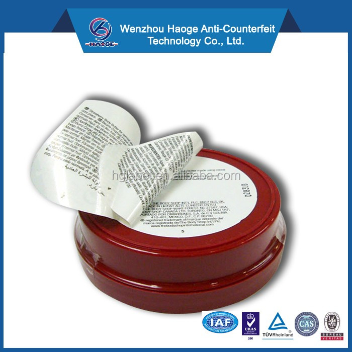 Хорошее качество по борьбе с подделками двойной слой безопасности label