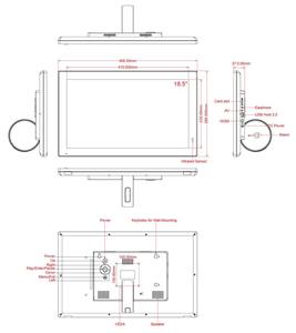 Oferta Especial Marco de Fotos Digital de 18.5 Pulgadas Full HD 1080p con <span class=keywords><strong>Reproductor</strong></span> de Video MP5 y Descarga Gratuita - Product Image 6
