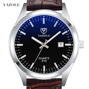 Yazole Z 310 orologio da polso dal Design unico impermeabile <span class=keywords><strong>orologi</strong></span> luminosi orologio da <span class=keywords><strong>uomo</strong></span> di lusso cinturino da polso in pelle orologio al quarzo - Product Image 2