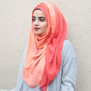 Mode Hijab Small Gradient Soft Long Chiffon Seiden schal Drops hipping