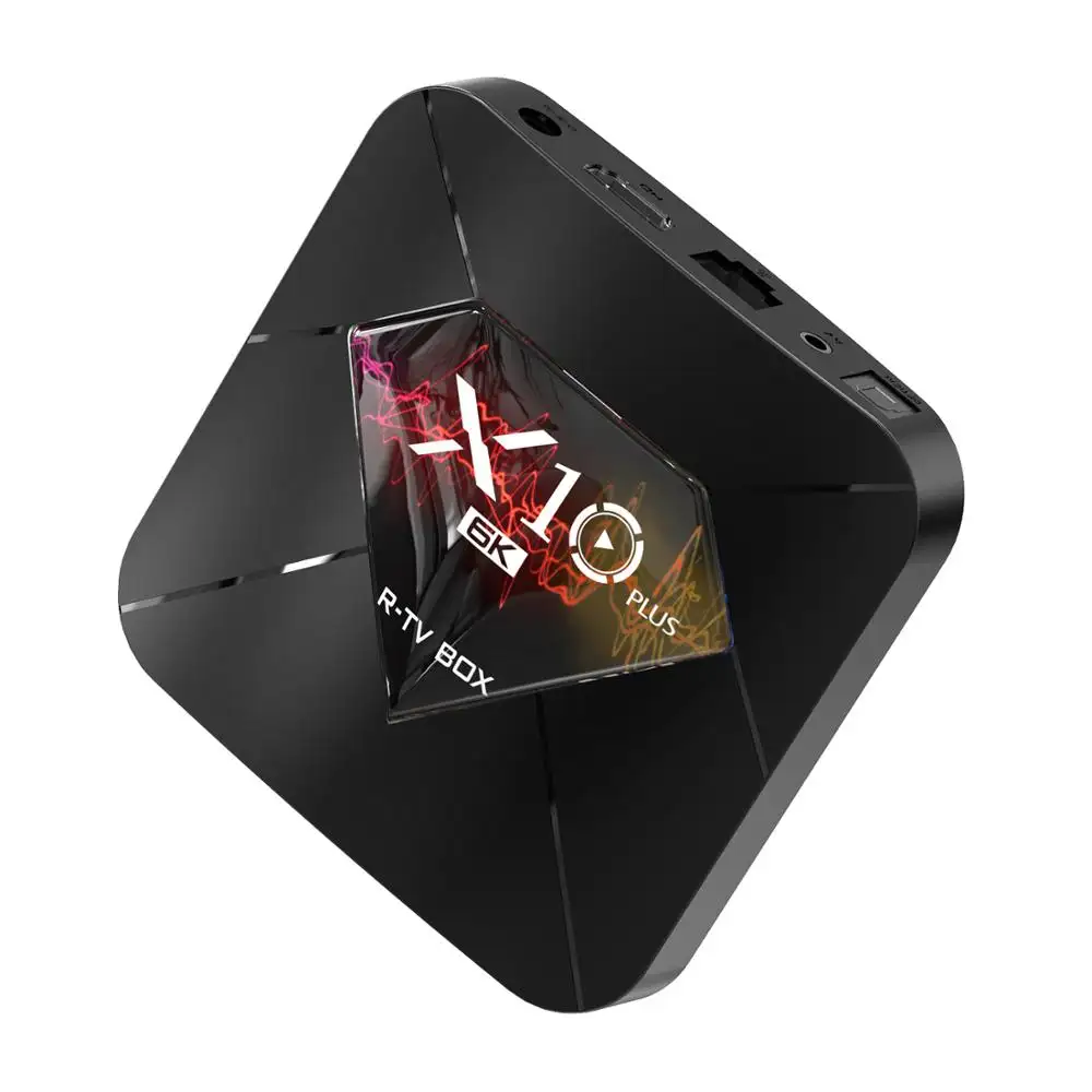Оптовая продажа Allwinner H6 x10 plus загрузка apk Android 9,0 Tv Box с sim-картой 3g 4g
