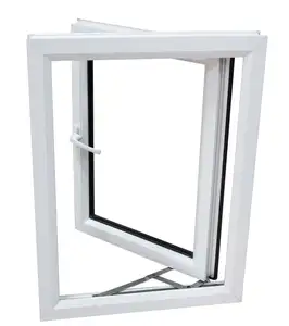 PVC profile double glazed plastic glass window