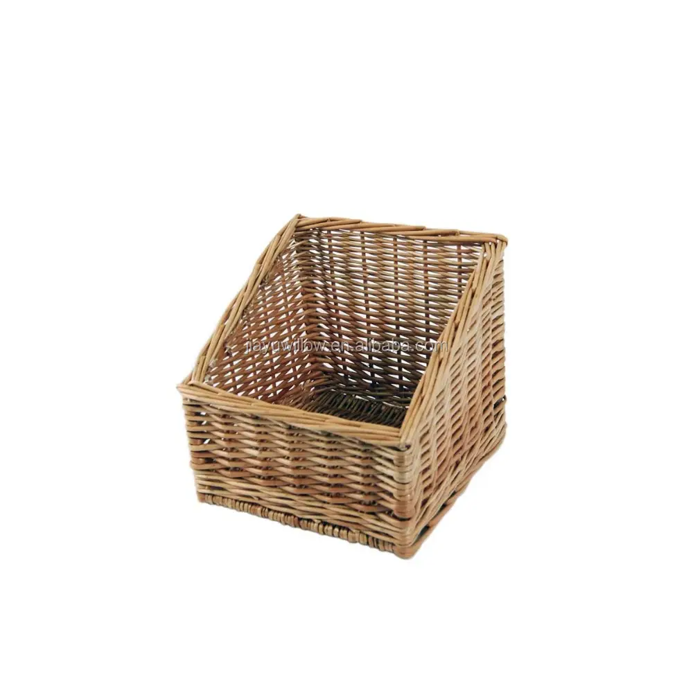 Small Angled Top Wicker Display Basket