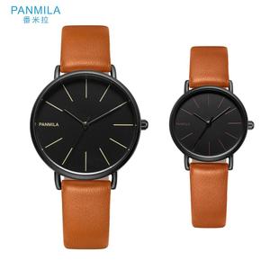 Hombre <span class=keywords><strong>mujer</strong></span> reloj mejor marca Simple correa <span class=keywords><strong>de</strong></span> cuero pareja reloj barato - Product Image 2