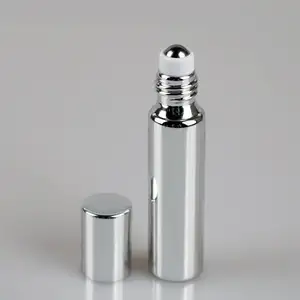 HOHE QUALITÄT 5ml 10ml ROLL AUF GLAS FLASCHEN ÄTHERISCHES ÖL Stahl Metall Roller ball duft PARFÜM FLASCHE Großhandel