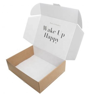 Impreso personalizado eco amigable papel corrugado rígido sombrero blanco mailer caja de cartón de caja de joyería blanco caja de envío <span class=keywords><strong>con</strong></span> el logotipo - Product Image 1