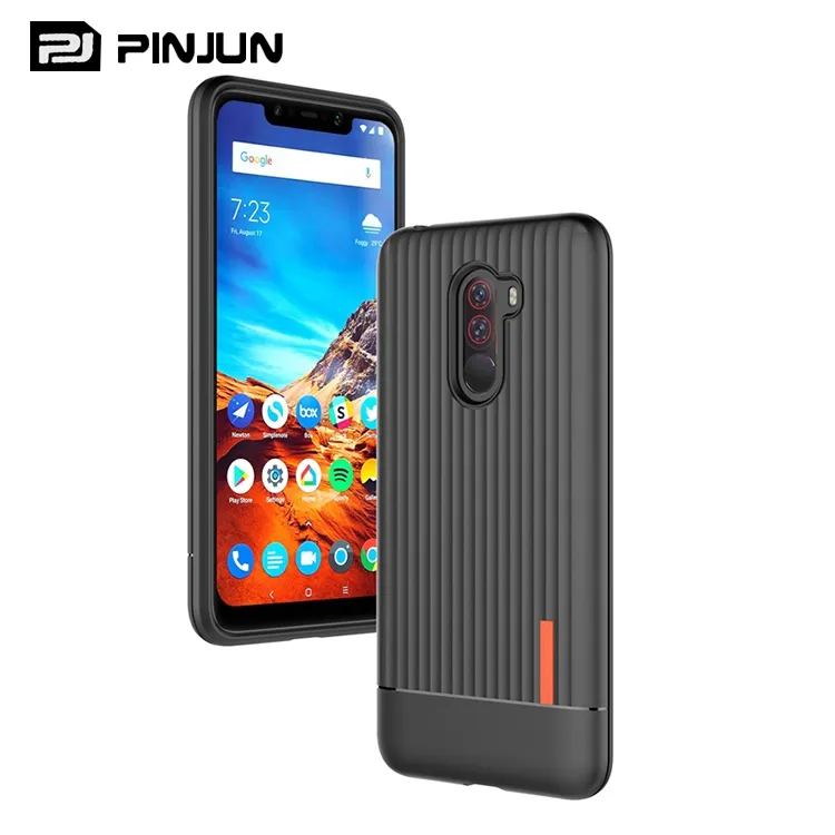 Luggage design anti-slip shockproof soft rubber back cover for xiaomi pocophone f1 phone case