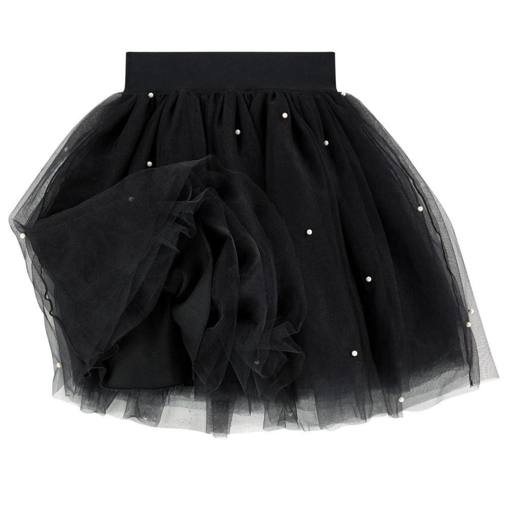 Shop Our Exclusive High-End Mini Short Baby Girls Black Tulle Skirt
