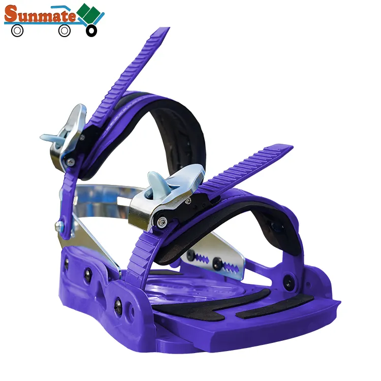 Popular Freestyle New Function Bright Luster Stretch Out And Draw Back Snowboard Bindings With Burton Straps