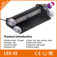 LED-25 luz estroboscópica para parabrisas 12V LED Luces estroboscópicas DE EMERGENCIA Dash Advertencia DE SEGURIDAD Luces para parabrisas