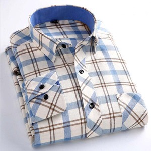 <span class=keywords><strong>Camicia</strong></span> a Quadri in Flanella Spazzolata 100% Cotone per <span class=keywords><strong>Uomo</strong></span>, Manica Lunga, Casual, Personalizzabile OEM - Product Image 1