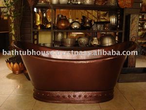 Baignoire de spa moderne autoportante CB016 blanc ovale design égouttoir à usage hôtelier taille adulte Cupc tourbillons en cuivre bain de trempage intérieur - Product Image 1