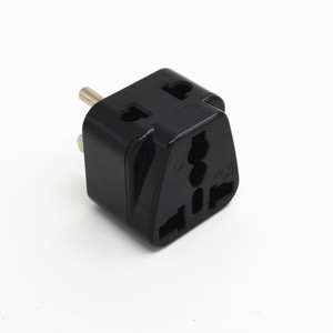 อะแดปเตอร์สำหรับเดินทางอเนกประสงค์สีขาว/ดำปลั๊กสปเตอร์250V สำหรับยุโรปกับเรา - Product Image 3