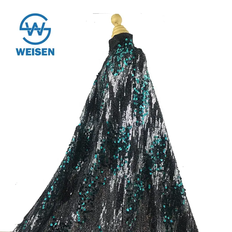 فستان من نسيج التول الشبكي اللامع المموج للبيع بالجملة من موضة 2023 مكون من لونين من الترتر