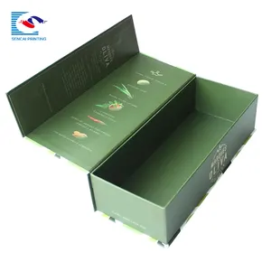 luxury storage custom made color printed cardboard packaging olive oil box