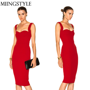 Top qualité européenne conception moulante dos nu sexy bandage rouge robe pour dame - Product Image 1