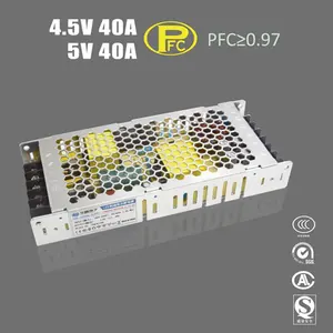 HX-200N-5PF hochwertige PFC Indoor-LED-Treiber-Transformator, AC zu DC 5V 40A 200W LED-Strom versorgung mit Power Factor Correction