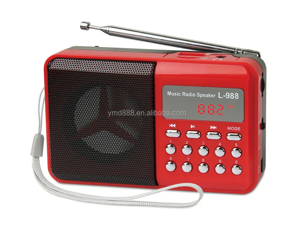 Multi-functionele USB FM digitale radio MP3 Speler Digital Cube Speaker