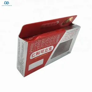 Caja de papel de píldora médica impresa personalizada, con ventana transparente, proveedor de china