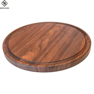 Sopewod Round Wooden Cutting Board - Versatile and Durable Kitchen Tool - Ideal for Chopping, Slicing, and Serving