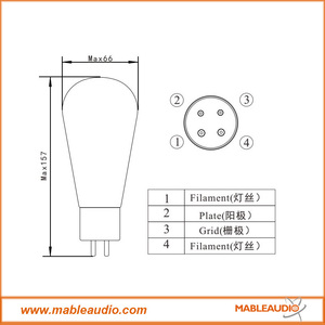 Tube à vide Psvane Acme 2A3 / Tube d'amplificateur 2A3 / Tube d'amplificateur audio 2A3 – Remplace 2A3B 2A3C – Amplificateur audio Hi-Fi vintage <span class=keywords><strong>DIY</strong></span> - Product Image 3