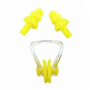 Prise d'oreilles en Silicone souple et Flexible, <span class=keywords><strong>pour</strong></span> dormir en plein-air, plongée en apnée, natation bon marché, avec pince-nez - Product Image 5