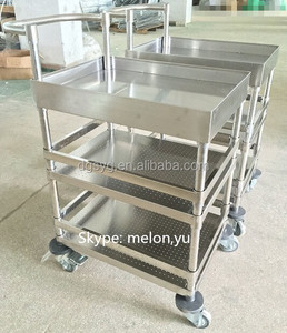 Chariot de traitement en acier inoxydable, 2 <span class=keywords><strong>étagère</strong></span>s, 60x40 <span class=keywords><strong>cm</strong></span>, livraison gratuite - Product Image 6