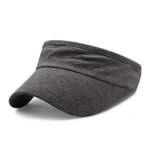 Custom Plain Visor Cap, Sweat Fabric Sun Visor with Adjustable <strong>Velcro</strong> <strong>Strap</strong> - Product Image 4