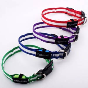 High Quality Custom Nylon LED <strong>Glow</strong> Pet <strong>Collars</strong> with Animal Pattern &amp; Ribbon Decoration Wholesale Pets Toys and Accessories - Product Image 5
